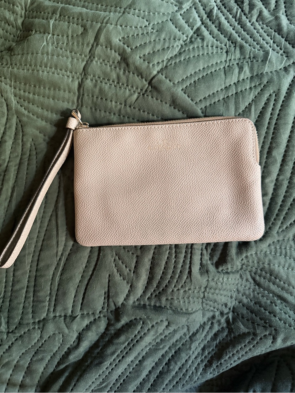 Coach Pale taupe Leather Wristlet